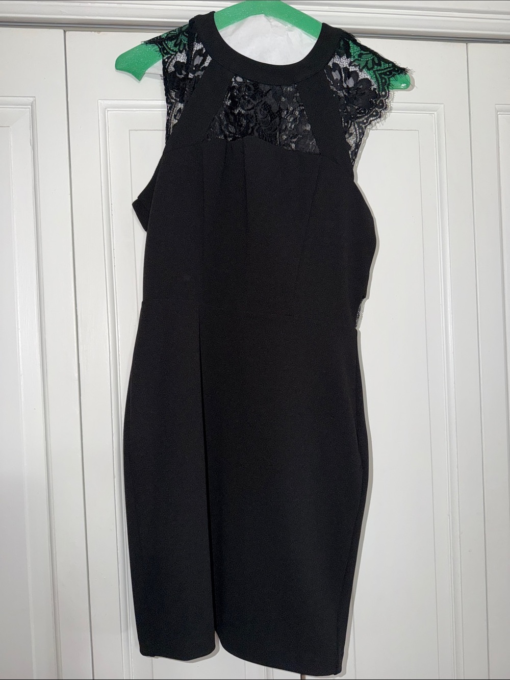Express Size 4 Black Lace-Detail Sleeveless Sheath Dress
